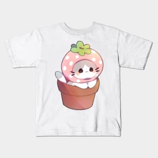 Strawberry Kitty Kids T-Shirt